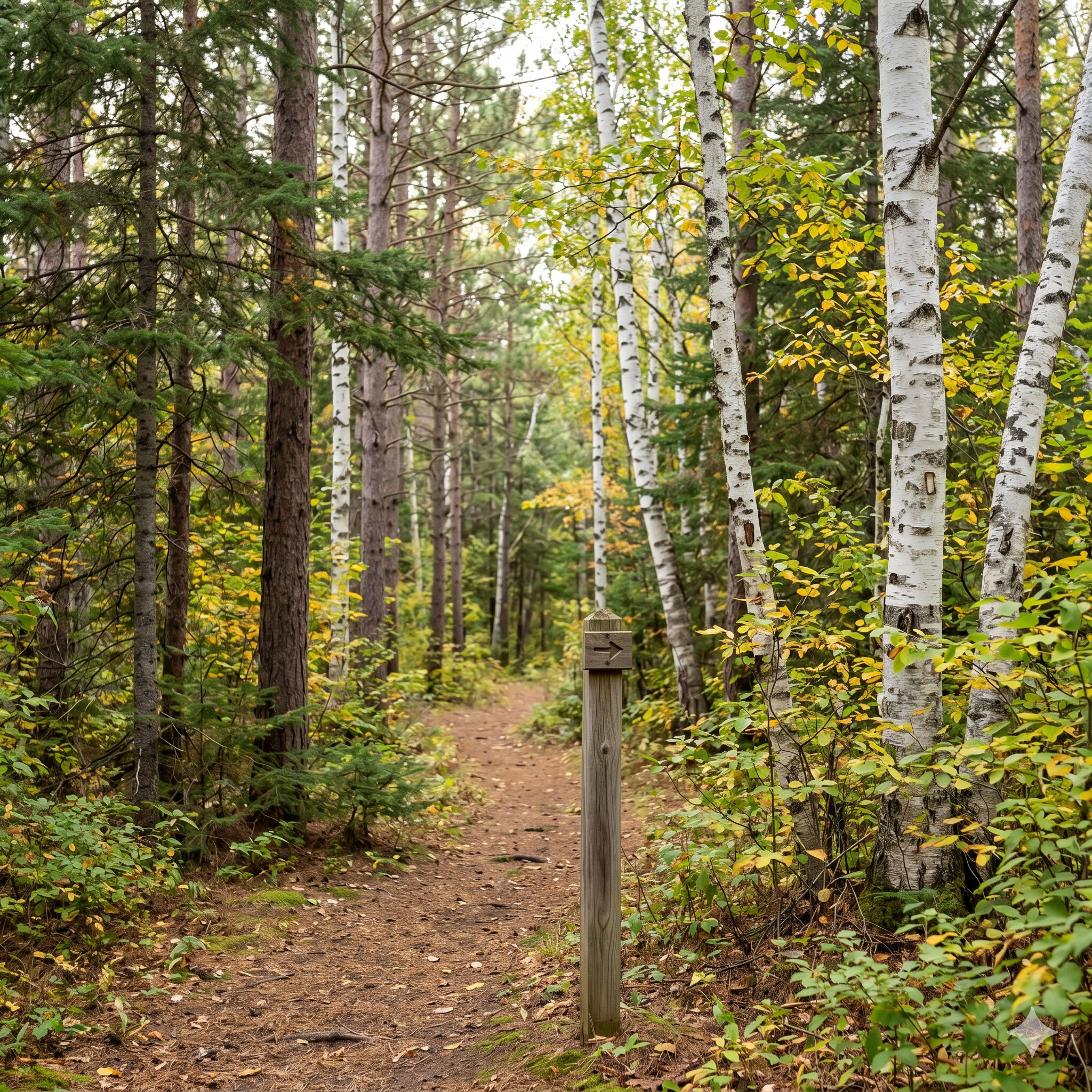 A footpath through the woods